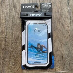 Hurley Waterproof Phone Pouch IP68 Universal Case with Lanyard Black 169301A NEW